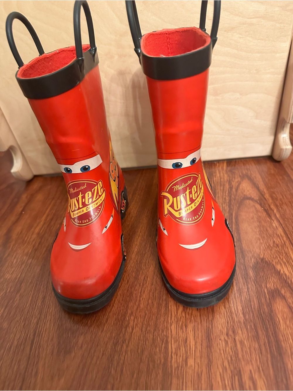 Disney Lightning McQueen Red Kids Rain Boots